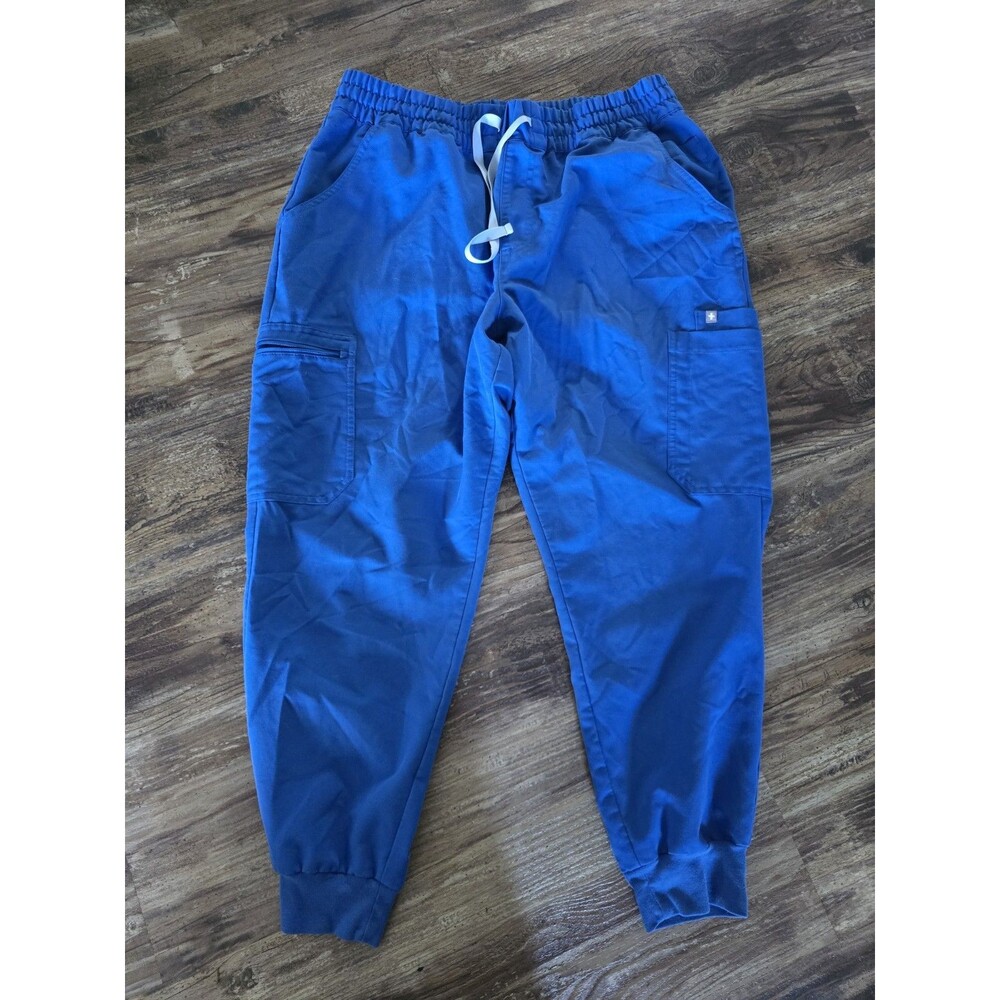 FIGS Zamora Scrub Jogger Pants Women L Blue Medical Nursing Comfort